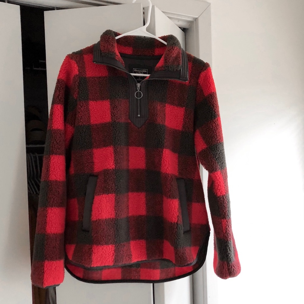 Abercrombie and Fitch Red/ Black  pullover